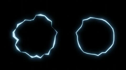 Lightning cycle, blue glowing round spectrum effect Stock Footage 255659601