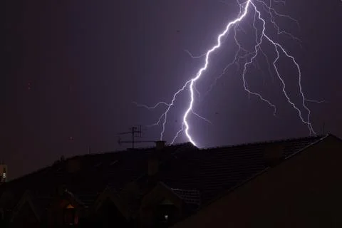 Lightning. Danger, charge. Stock-Fotos