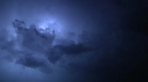 Lightning in a dark sky Stock Footage 32029675