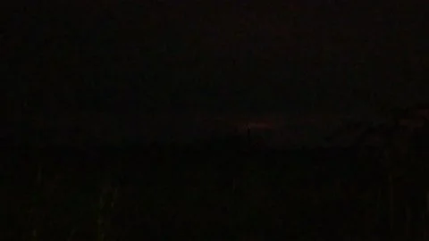 Lightning in the dark sky Video stock 229575729