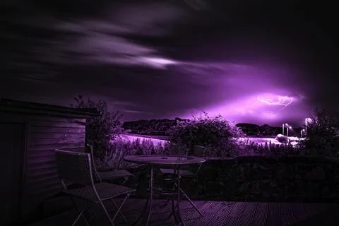 Lightning from Decking Stock Photos