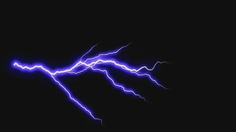  Lightning discharges on a black background Stock Footage 281568711