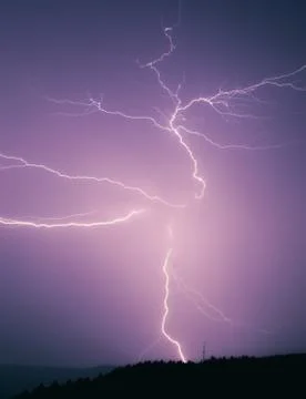 Lightning during a thunderstorm Foto stock