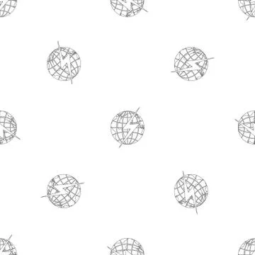 Lightning on earth pattern seamless Illustrazione stock