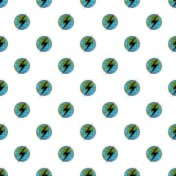 Lightning on earth pattern seamless Illustrazione stock