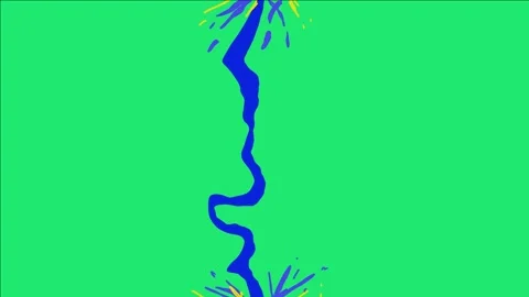 Lightning effect animation on green background Stock Footage 273273780