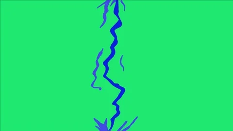 Lightning effect animation on green background Stock Footage 273273800