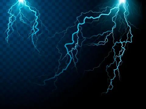 Lightning effect elements Stock Illustration