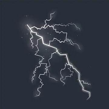 Lightning effect, natural strength symbol. Zipper, thunderstorm rays and イラスト素材