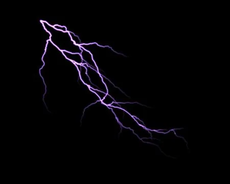 Lightning effects, lighting thunderstorm and lightning electricity Stock Illustration