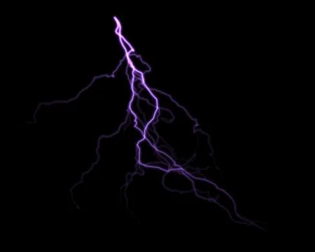 Lightning effects, lighting thunderstorm and lightning electricity Stock Illustration