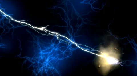 Lightning, electric discharge, explosion, smoke Stock Footage 47646577
