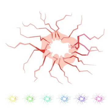 Lightning electric orb cartoon vector graphic Stock Illustration