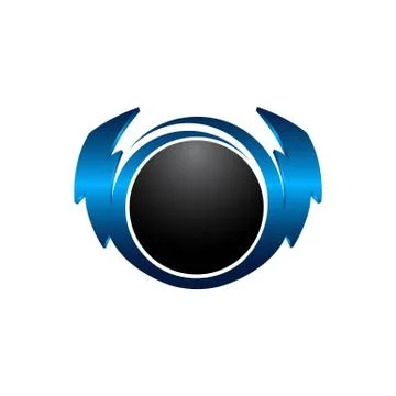 Lightning, electric power vector icon design element. Energy and thunder elec Stock Illustration