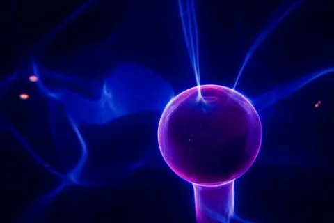 Lightning electrical sphere Stock Photos