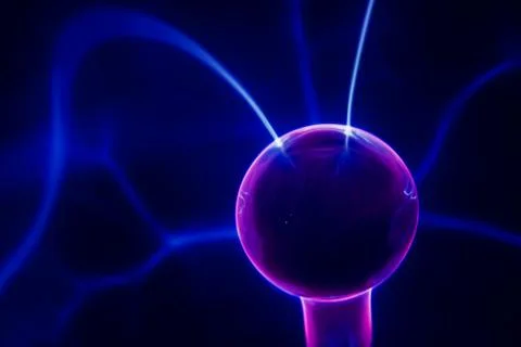 Lightning electrical sphere Stock Photos