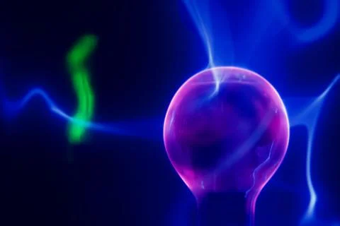 Lightning electrical sphere Stock Photos