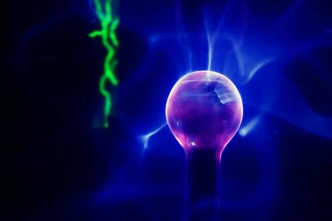 Lightning electrical sphere Stock Photos