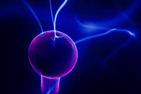 Lightning electrical sphere Stock Photos