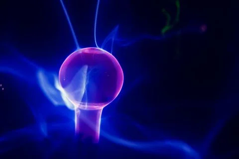 Lightning electrical sphere Stock Photos