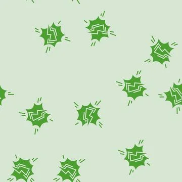 Lightning electricity glyph seamless pattern Stock Illustration