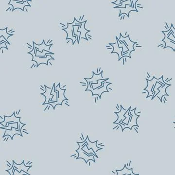 Lightning electricity line seamless pattern イラスト素材