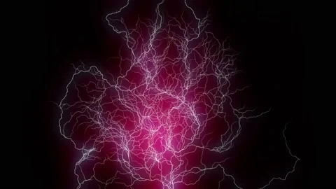 Lightning energy rotation at the bottom animation Stock Footage 219112986
