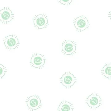 Lightning energy saving logo glyph seamless pattern Stock Illustration