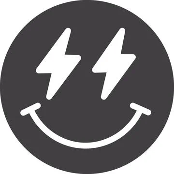 Lightning eyes face Stock Illustration