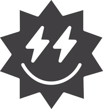 Lightning eyes sun Stock Illustration