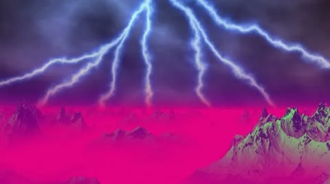 Lightning on a fantastic planet. Stock Footage 10564255
