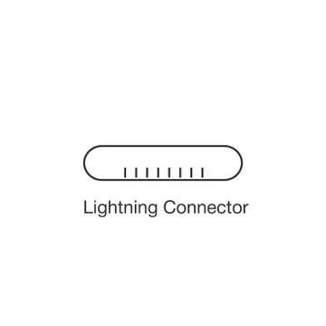 Lightning female connector flat vector icon for apps and websites. Stock Vect Stock Illustration