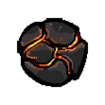Lightning fire ball pixel art vector illustration Illustrazione stock