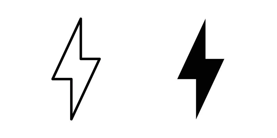 Lightning Flash icon concept. best for web design Stock Illustration