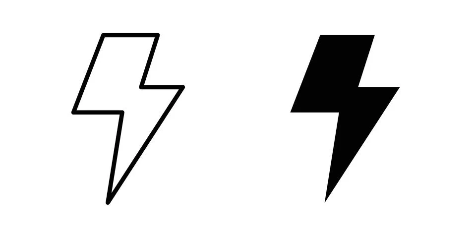 Lightning Flash icon Illustration Eps10 for web or app Stock Illustration