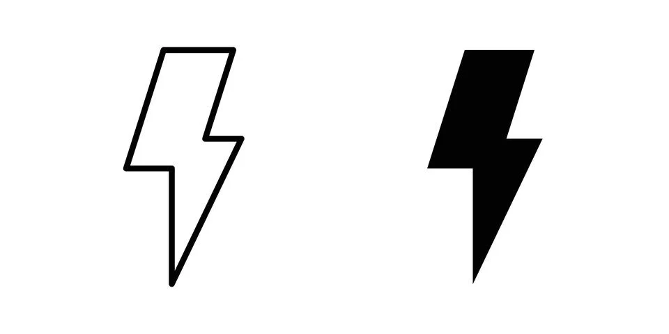 Lightning Flash icon illustration. Pixel perfect vector graphics Stock Illustration