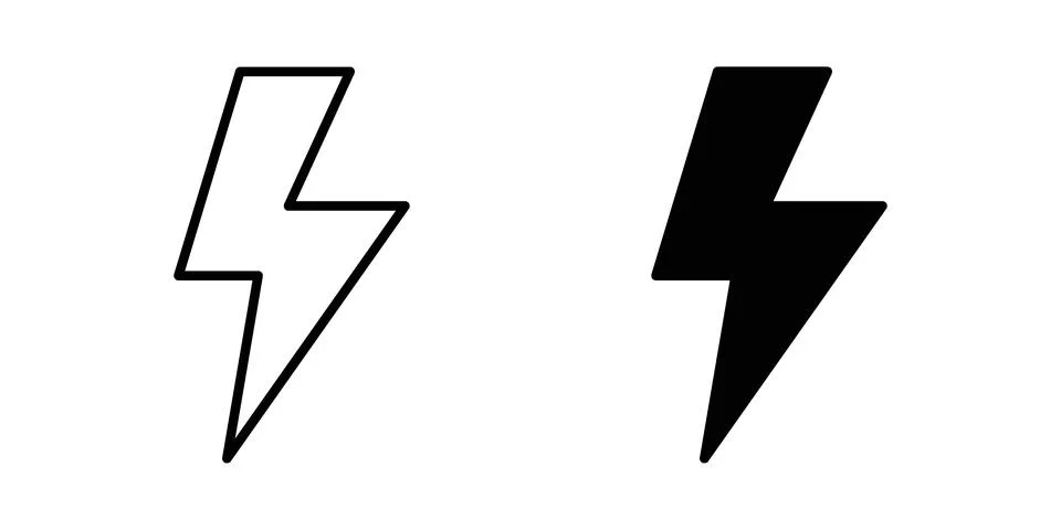 Lightning Flash icon or illustration vector symbols Illustrazione stock