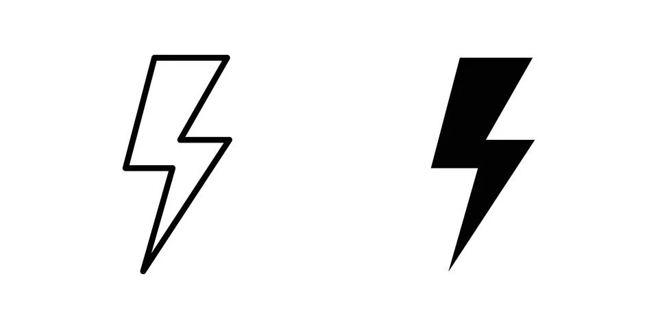 Lightning Flash icon vector design illustrations Illustrazione stock