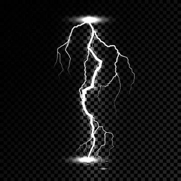 Lightning flash light thunder spark. Vector bolt lightning Stock Illustration