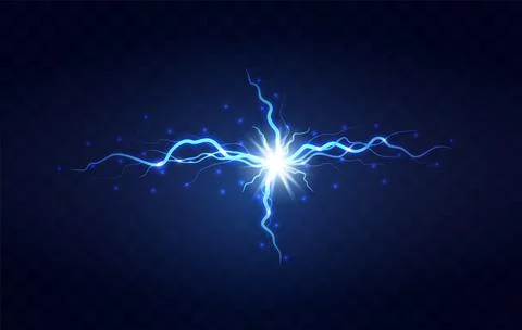 Lightning flash light thunder spark Illustrazione stock