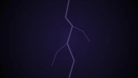 Lightning flash strike illuminates dark purple night sky Stock Footage 345947715