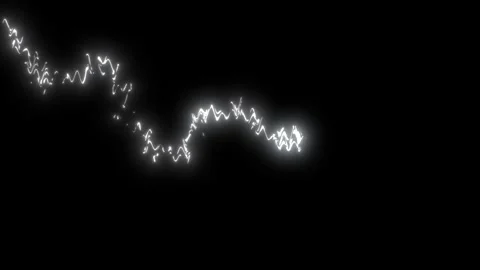 Lightning Flash Thunderbolt Bright Electric Bursts Thunder On Black Screen, 4 Stock Footage 341828377