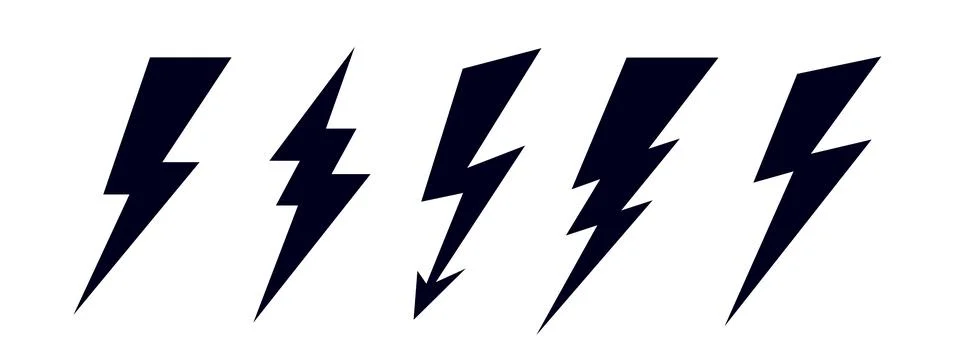 Lightning, flash, thunderbolt. Energy flash Illustrazione stock