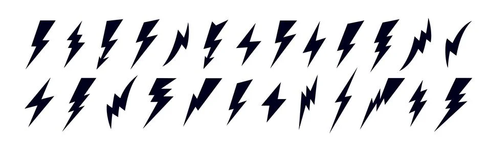 Lightning, flash, thunderbolt. Energy flash Stock-Illustration