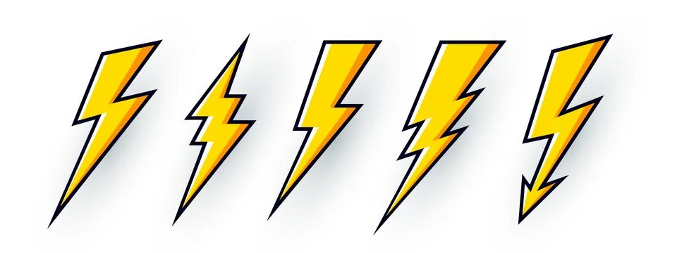 Lightning, flash, thunderbolt. Energy flash Illustrazione stock