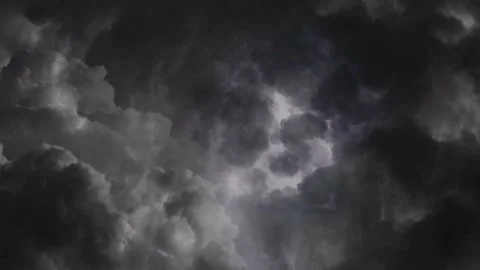 lightning flashes and dark clouds moving... | Stock Video | Pond5