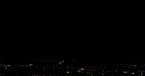 Lightning flashes over the city Stock Footage 110861285