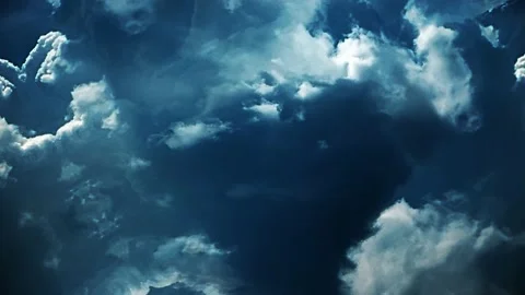 Lightning Flashes In Storm Clouds. Stock Footage 155320541