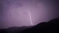 Lightning Flashing Of Light In Night Sky Stock Footage
