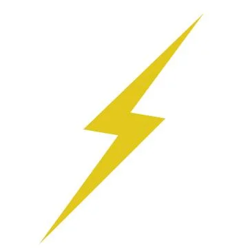 Lightning flat illustration on white イラスト素材